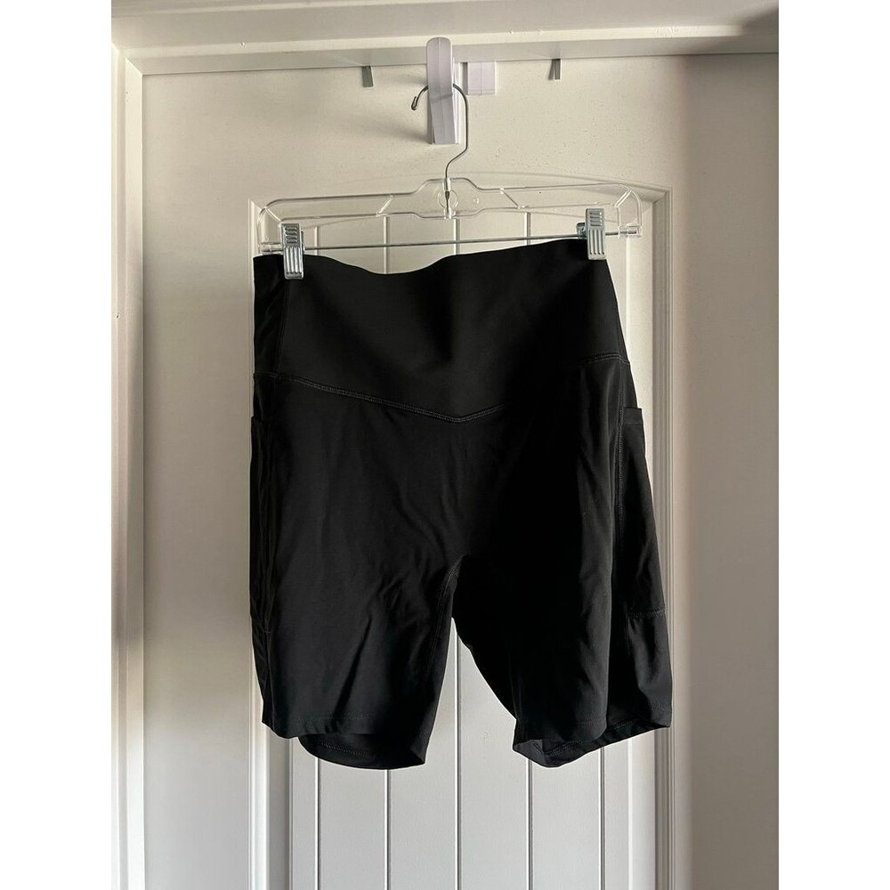 Halara Black High-Waisted Biker Shorts with Pockets